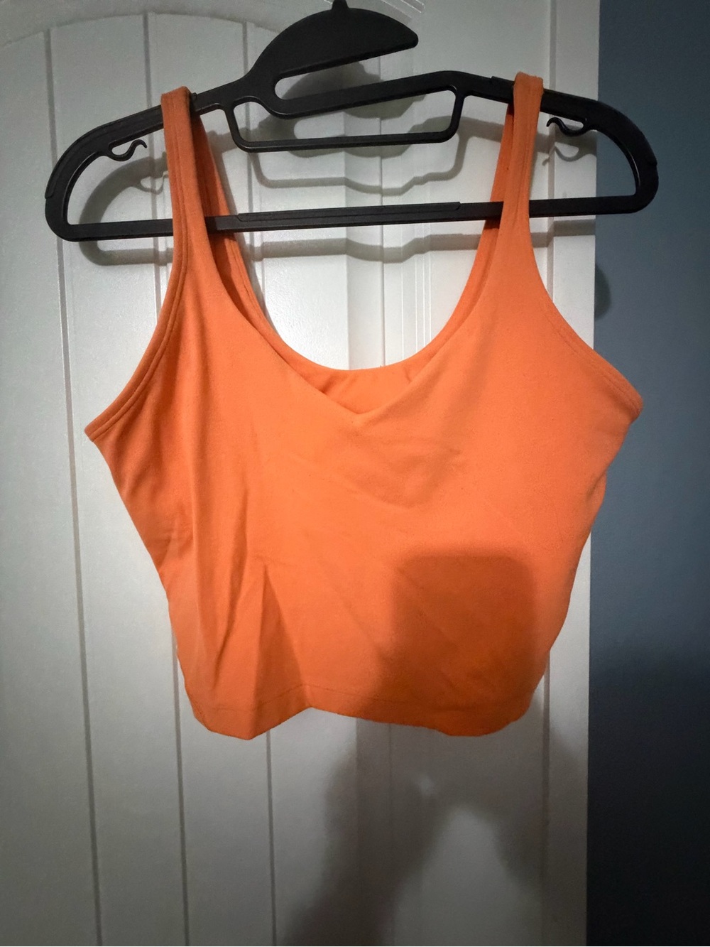 lululemon athletica Orange Cropped Scoop Sports Bra Tank